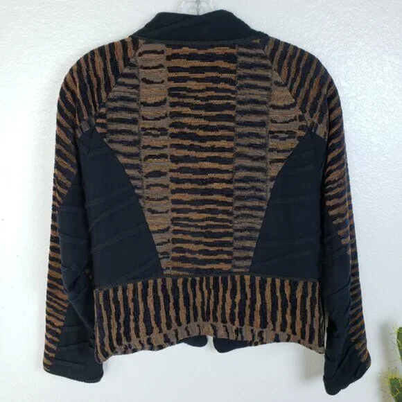 Vintage Treadle Design Room Tapestry Blazer Jacket Mixed Media Wool Blend size M - Picture 12 of 15